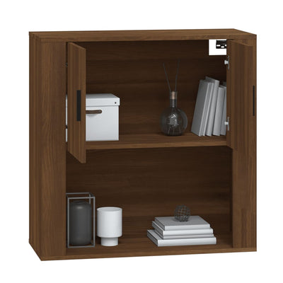 Seinäkaappi ruskea tammi 80x33x80 cm tekninen puu