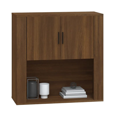 Seinäkaappi ruskea tammi 80x33x80 cm tekninen puu