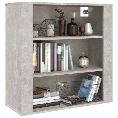 Seinäkaappi betoninharmaa 80x33x80 cm tekninen puu