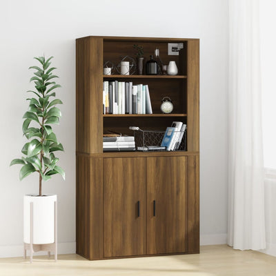 Seinäkaappi ruskea tammi 80x33x80 cm tekninen puu