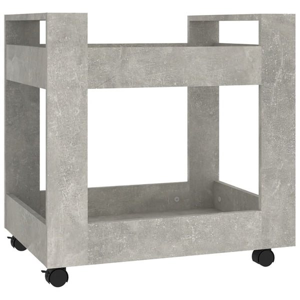 Betoninharmaa työpöytävaunu Emerentia 60x45x60cm (puinen)