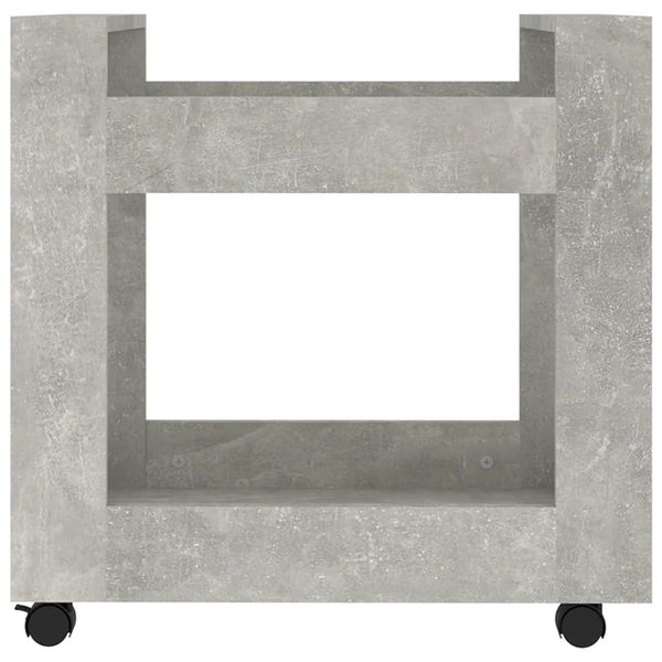 Betoninharmaa työpöytävaunu Emerentia 60x45x60cm (puinen)