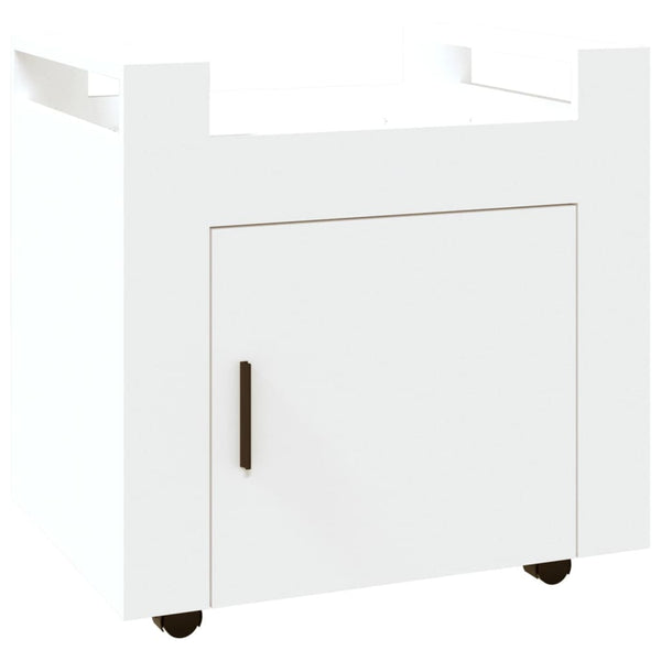 Valkoinen työpöytävaunu Chedraoui 60x45x60cm (puinen)