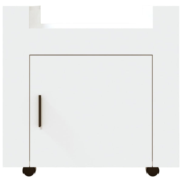 Valkoinen työpöytävaunu Chedraoui 60x45x60cm (puinen)