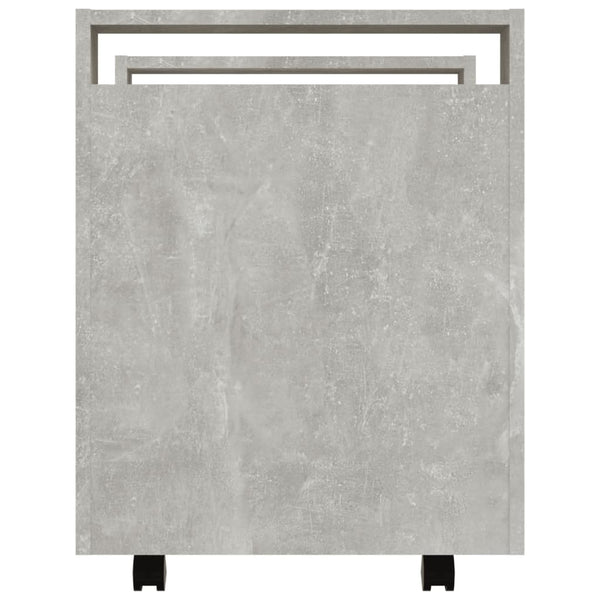 Betoninharmaa työpöytävaunu Chedraoui 60x45x60cm (puinen)