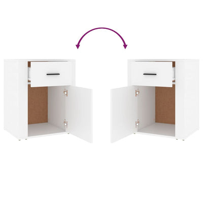 Valkoinen yöpöytä Sonoria 50x36x60cm (puinen)