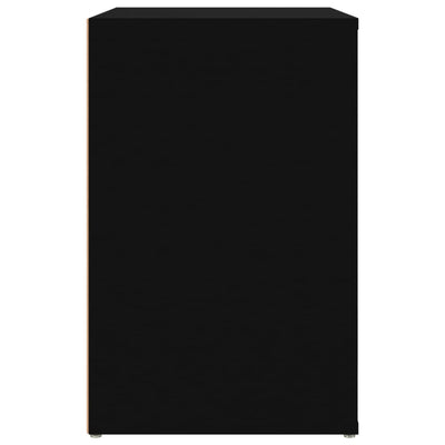 Kenkäkaappi musta 130x35x54 cm tekninen puu