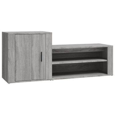Kenkäkaappi harmaa Sonoma 130x35x54 cm tekninen puu
