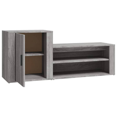 Kenkäkaappi harmaa Sonoma 130x35x54 cm tekninen puu