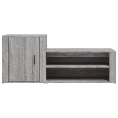 Kenkäkaappi harmaa Sonoma 130x35x54 cm tekninen puu