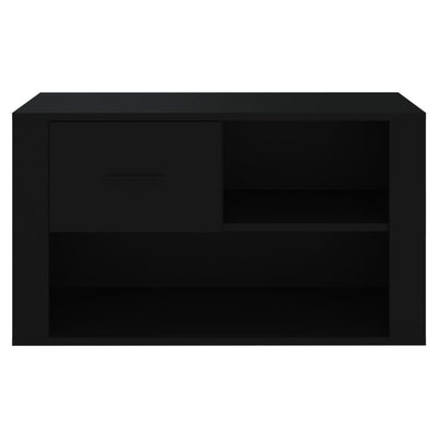 Kenkäkaappi musta 80x35x45 cm tekninen puu