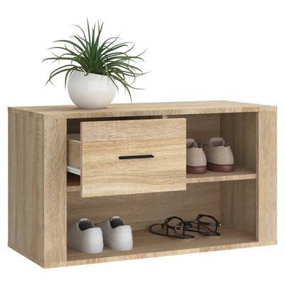 Kenkäkaappi Sonoma-tammi 80x35x45 cm tekninen puu