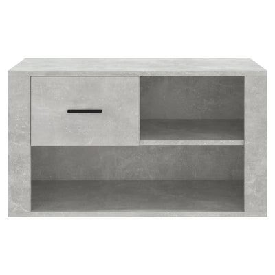 Kenkäkaappi betoninharmaa 80x35x45 cm tekninen puu