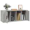 TV-taso betoninharmaa 100x35x40 cm tekninen puu