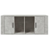 TV-taso betoninharmaa 100x35x40 cm tekninen puu