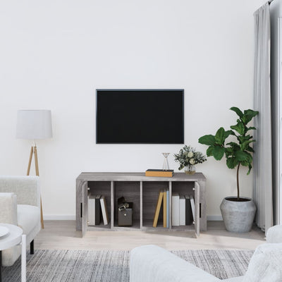 TV-taso harmaa Sonoma 100x35x40 cm tekninen puu