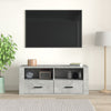 TV-taso betoninharmaa 100x35x40 cm tekninen puu