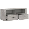 TV-taso betoninharmaa 100x35x40 cm tekninen puu