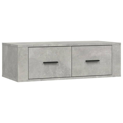 Seinä TV-taso betoninharmaa 80x36x25 cm tekninen puu