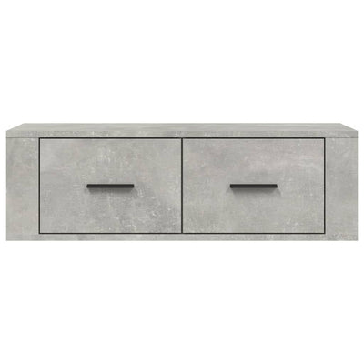 Seinä TV-taso betoninharmaa 80x36x25 cm tekninen puu
