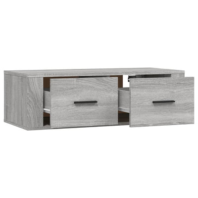 Seinä TV-taso harmaa Sonoma 80x36x25 cm tekninen puu