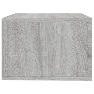 Seinäkiinnitettävät yöpöydät 2 kpl harmaa Sonoma 50x36x25 cm
