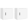 Valkoinen seinäkiinnitettävät yöpöydät Monserrat 50x30x47cm (2 kpl)