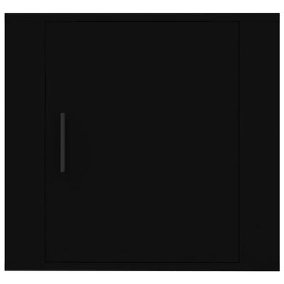 Musta seinäkiinnitettävät yöpöydät Monserrat 50x30x47cm (2 kpl)