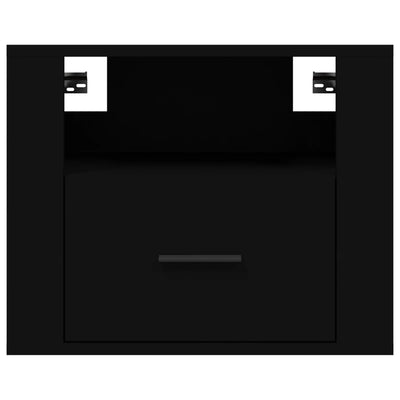 Musta seinäkiinnitettävä yöpöytä Wili 50x36x40cm