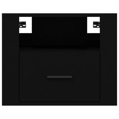 Musta seinäkiinnitettävät yöpöydät Wili 50x36x40cm (2 kpl)