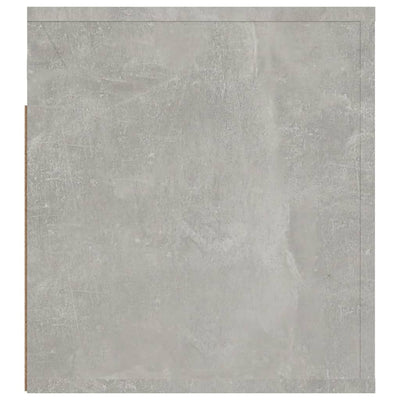 Seinäkiinnitettävät yöpöydät 2 kpl betoninharmaa 50x36x40 cm