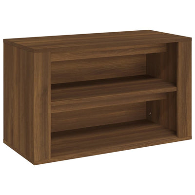 Kenkäteline ruskea tammi 75x35x45 cm tekninen puu