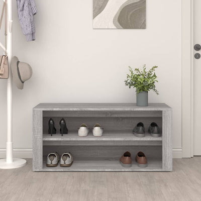 Kenkäteline harmaa Sonoma 100x35x45 cm tekninen puu
