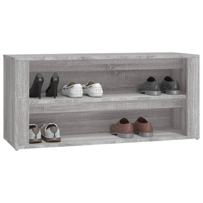 Kenkäteline harmaa Sonoma 100x35x45 cm tekninen puu