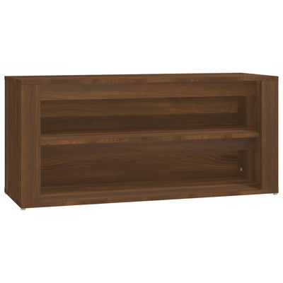 Kenkäteline ruskea tammi 100x35x45 cm tekninen puu