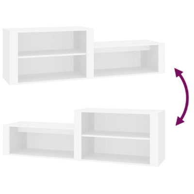 Valkoinen kenkäkaappi Partiu 150x35x45cm (puinen)