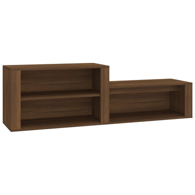 Kenkäkaappi ruskea tammi 150x35x45 cm tekninen puu