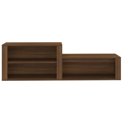Kenkäkaappi ruskea tammi 150x35x45 cm tekninen puu