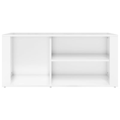 Kenkäkaappi korkeakiilto valkoinen 100x35x45 cm tekninen puu