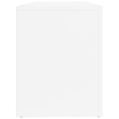 Valkoinen kenkäkaappi Agvani 100x35x45cm (korkeakiilto, puinen)