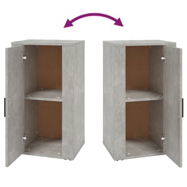 Betoninharmaa senkki Lulugi 40x33x70cm (puinen)