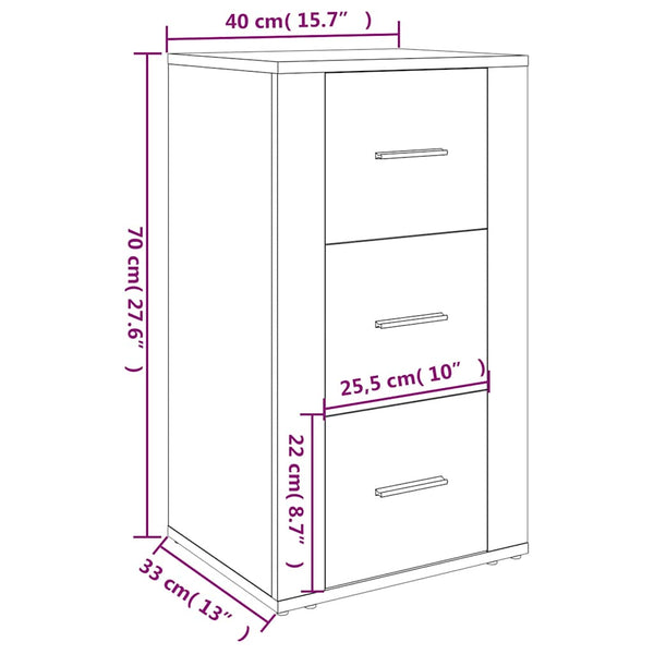 Harmaa senkki Boata 40x33x70cm (puinen)