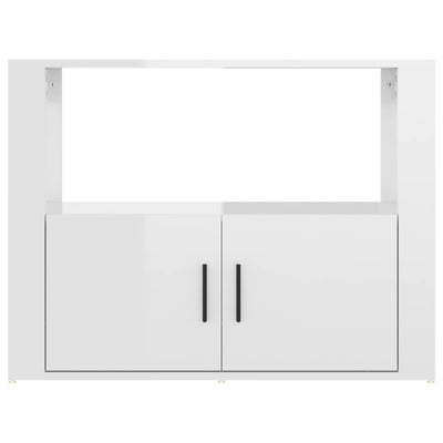 Senkki korkeakiilto valkoinen 80x30x60 cm tekninen puu