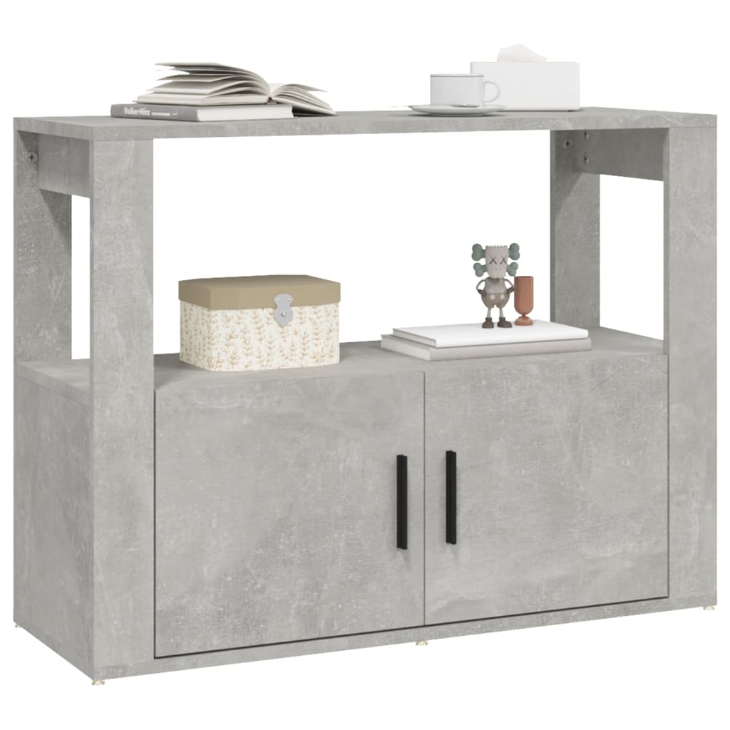 Betoninharmaa senkki Tatel 80x30x60cm (puinen)