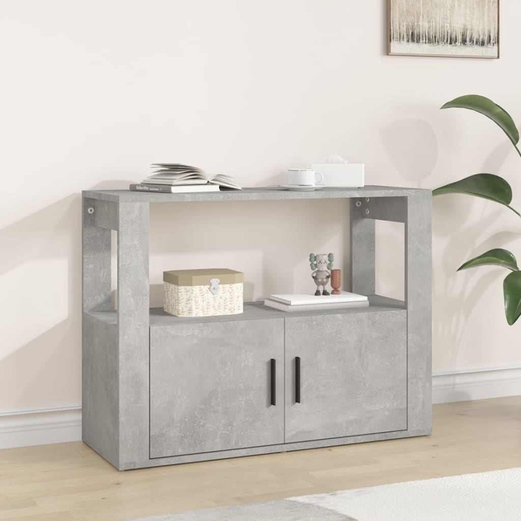 Betoninharmaa senkki Tatel 80x30x60cm (puinen)