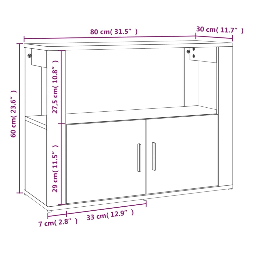 Savutammi senkki Tatel 80x30x60cm (puinen)