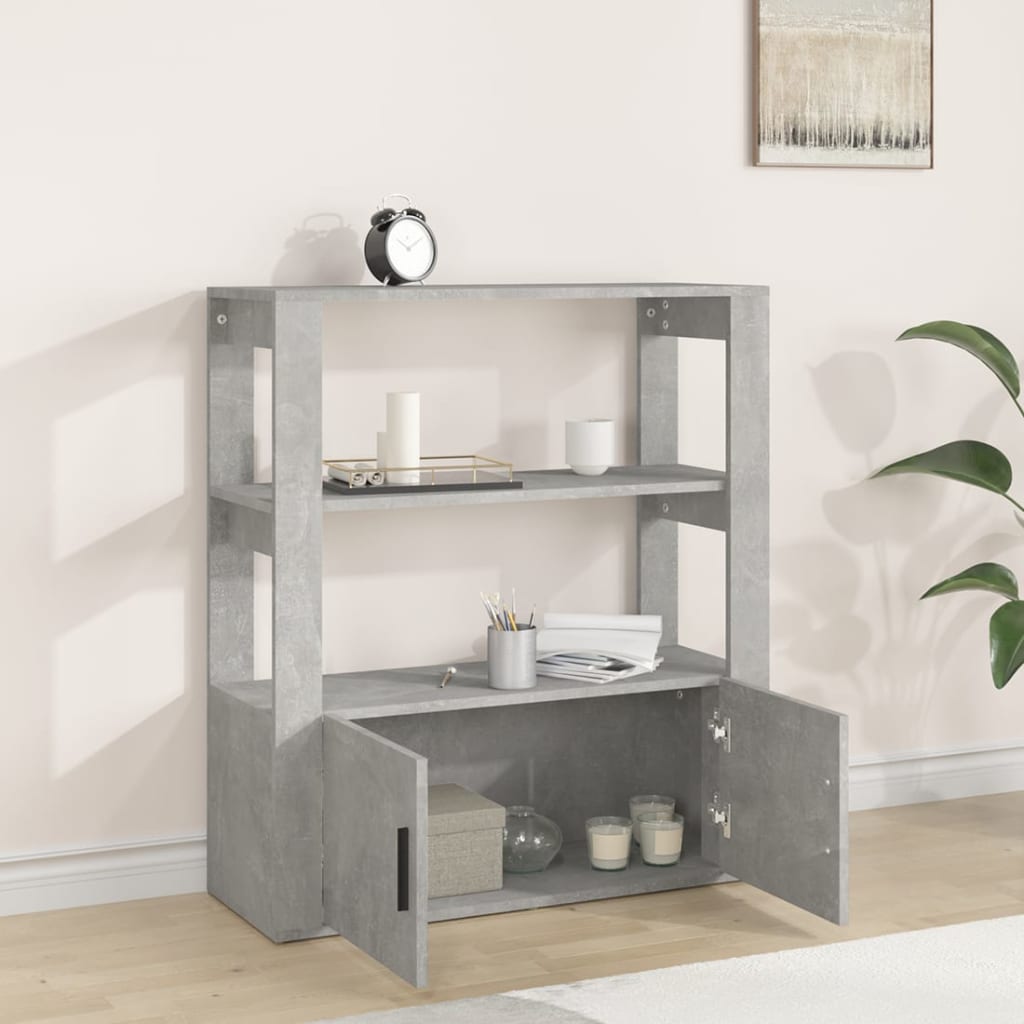 Betoninharmaa senkki Aliont 80x30x90cm (puinen)