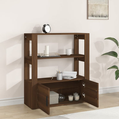 Senkki ruskea tammi 80x30x90 cm tekninen puu