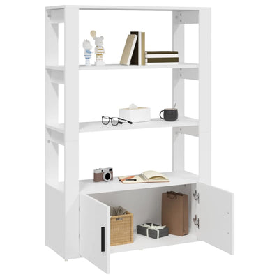 Valkoinen senkki Pojoni 80x30x119,5cm (puinen)