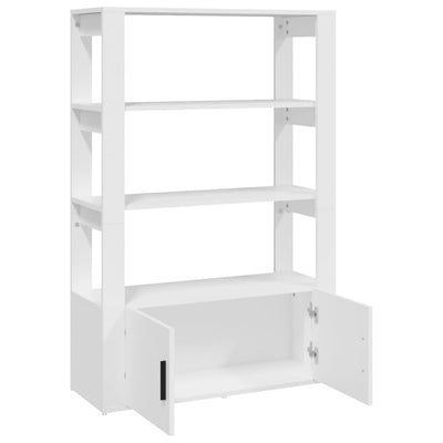 Valkoinen senkki Pojoni 80x30x119,5cm (puinen)